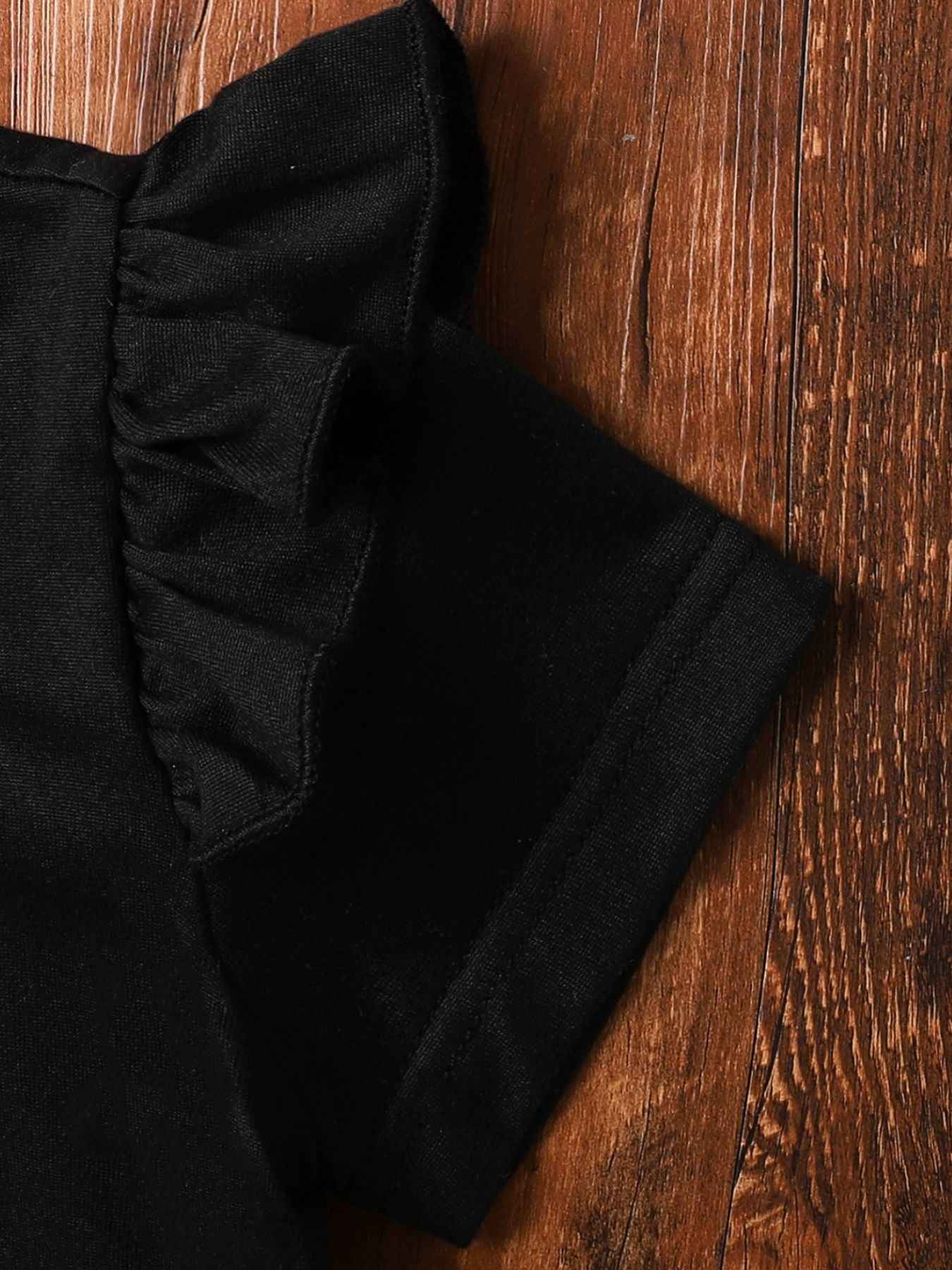 Children's Heart Ruffle Trim Tee & Pants Set