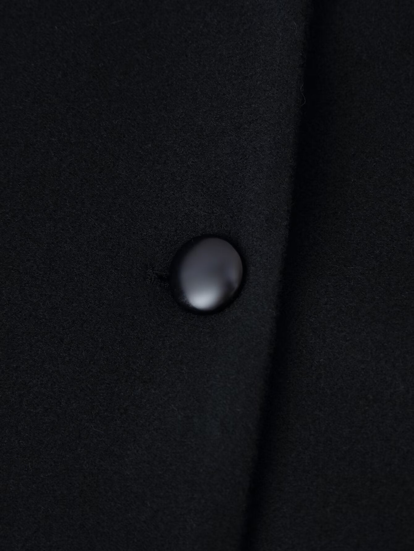 Collared Double Breasted Woolen Fur Collar Long Cut Coat