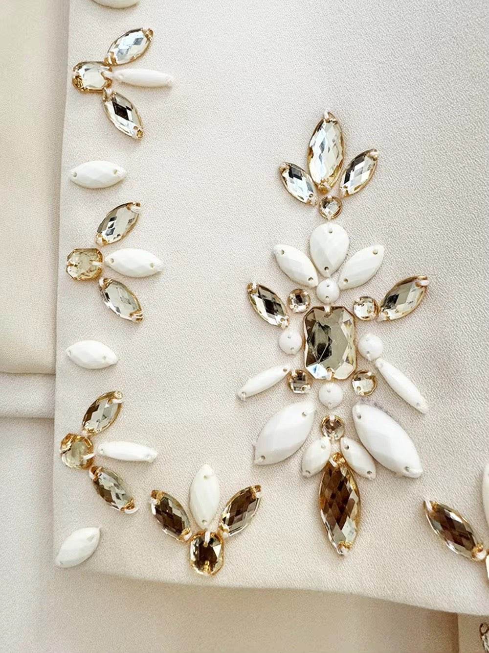 2 Piece Skirt Set Bead Crystal Suit Long set - REBECATHELABEL