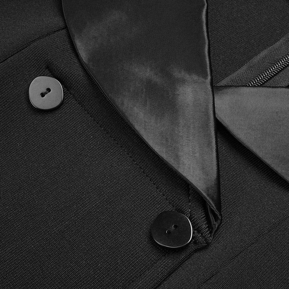 3D Flower Sexy Strapless Velvet Gloves Long Sleeve Black Bandage - REBECATHELABEL