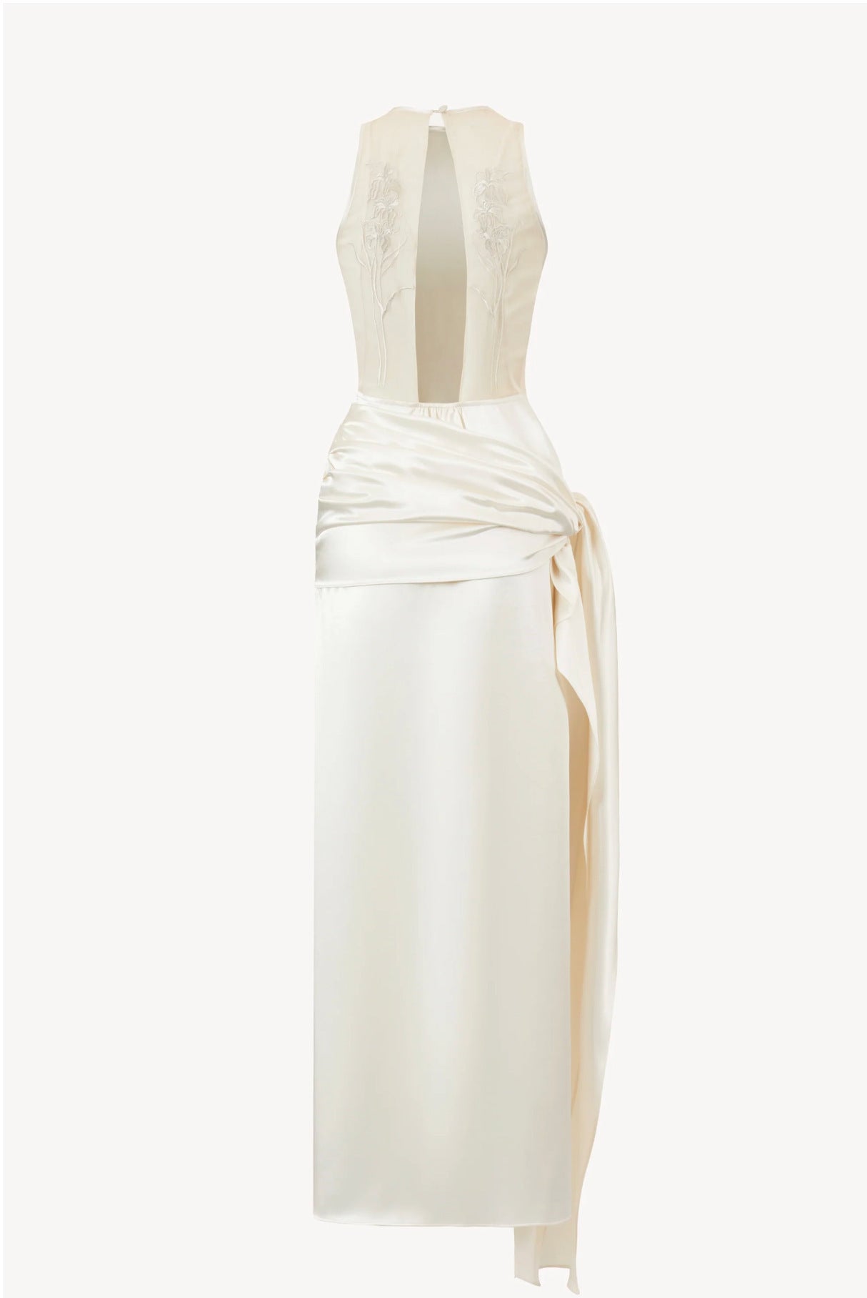 LAN Embroidered Long Dress