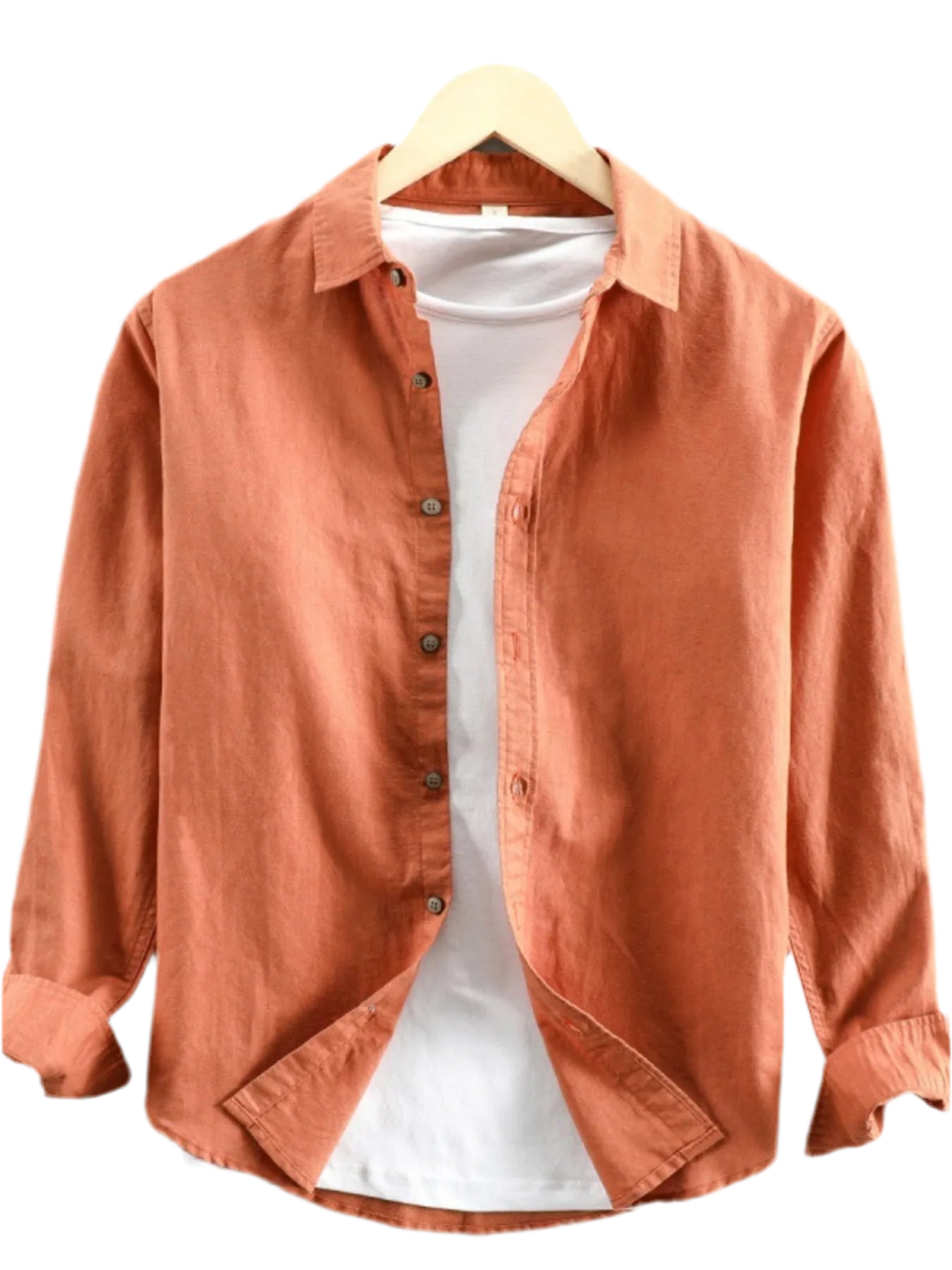 Men's Plus Size Button Up Long Sleeve Shirt