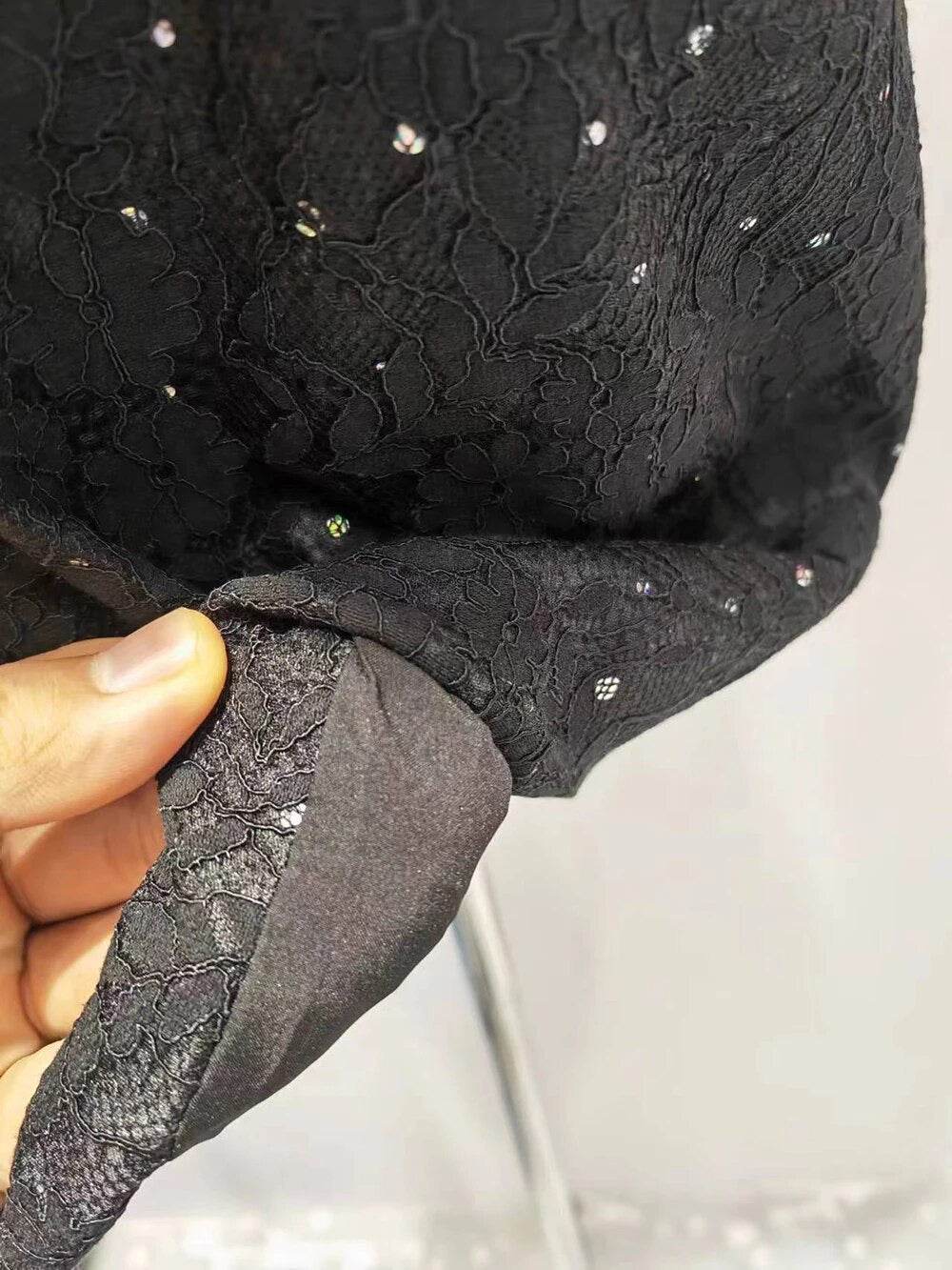 Sexy Off Shoulder Short Sleeve Flower Lace Tight Mini Dress - REBECATHELABEL