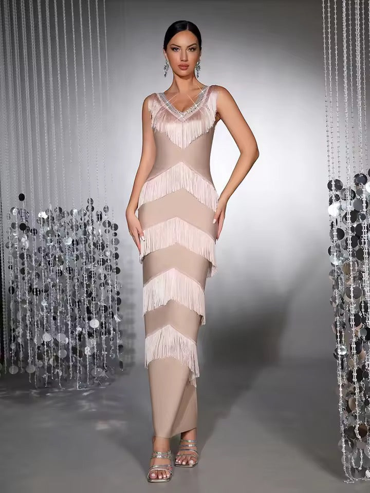 Tassel Biamond Bandage Dress