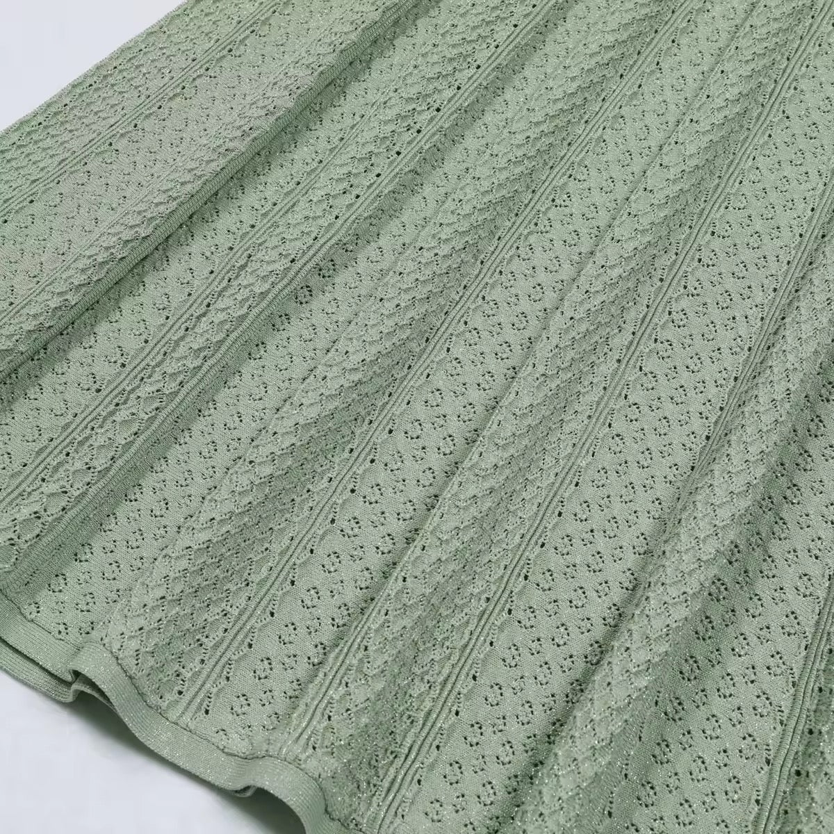 short-sleeved knitted decorative dress