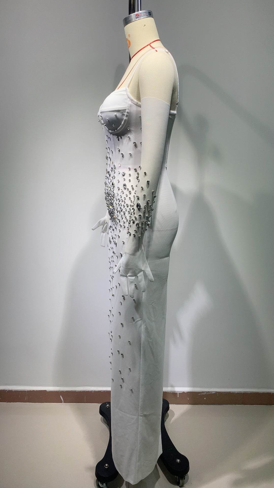 Nana diamond white dress - REBECATHELABEL