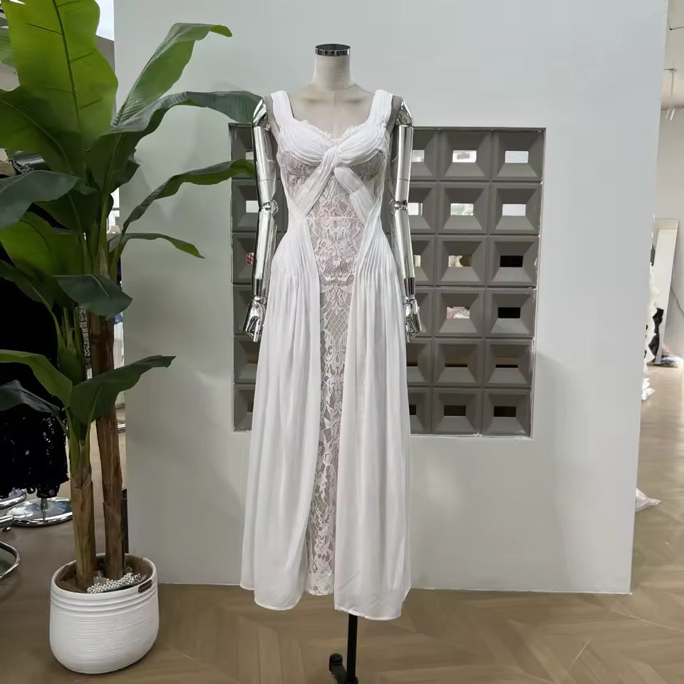 Sleeveless Embroidered Maxi Dress