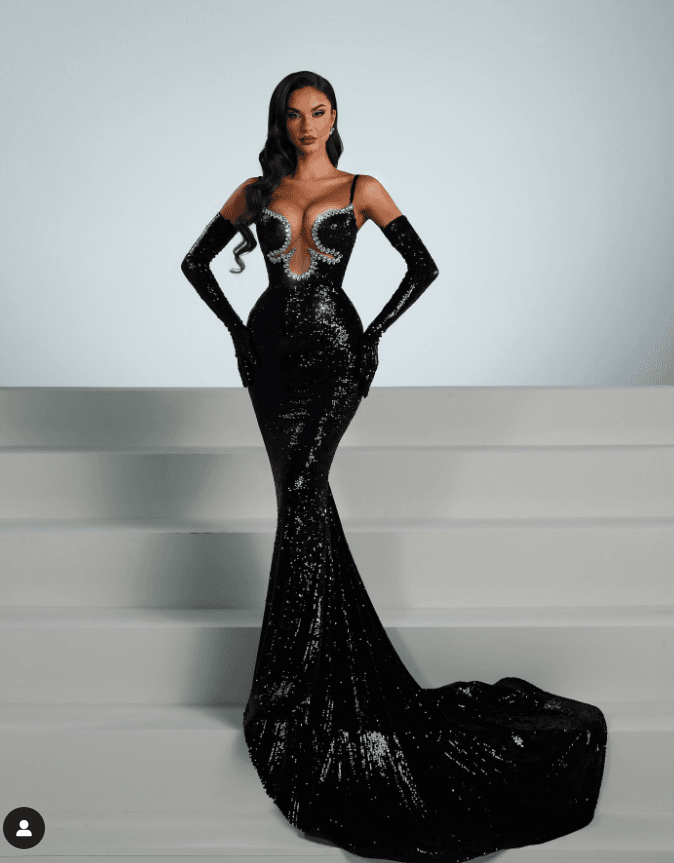 Alisha floor length dress - REBECATHELABEL