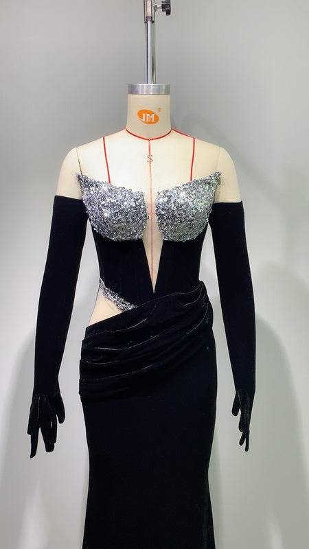 Weeding guest floor length dress - REBECATHELABEL