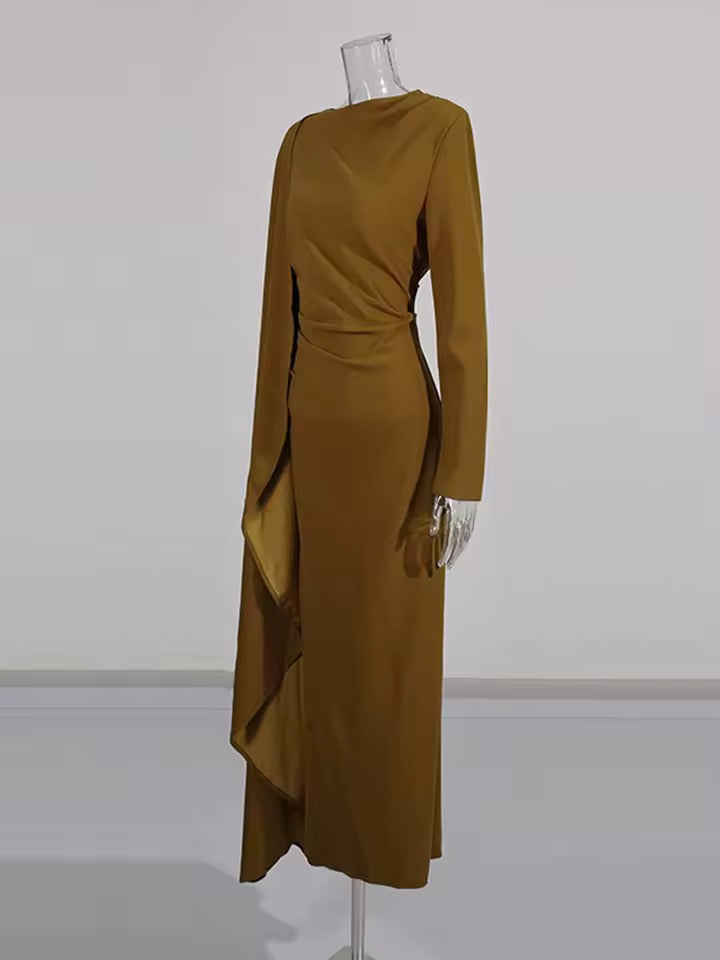 Waist Cinched Long Dress