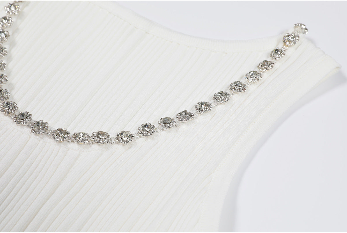 Spliced Bead Elegant Dress