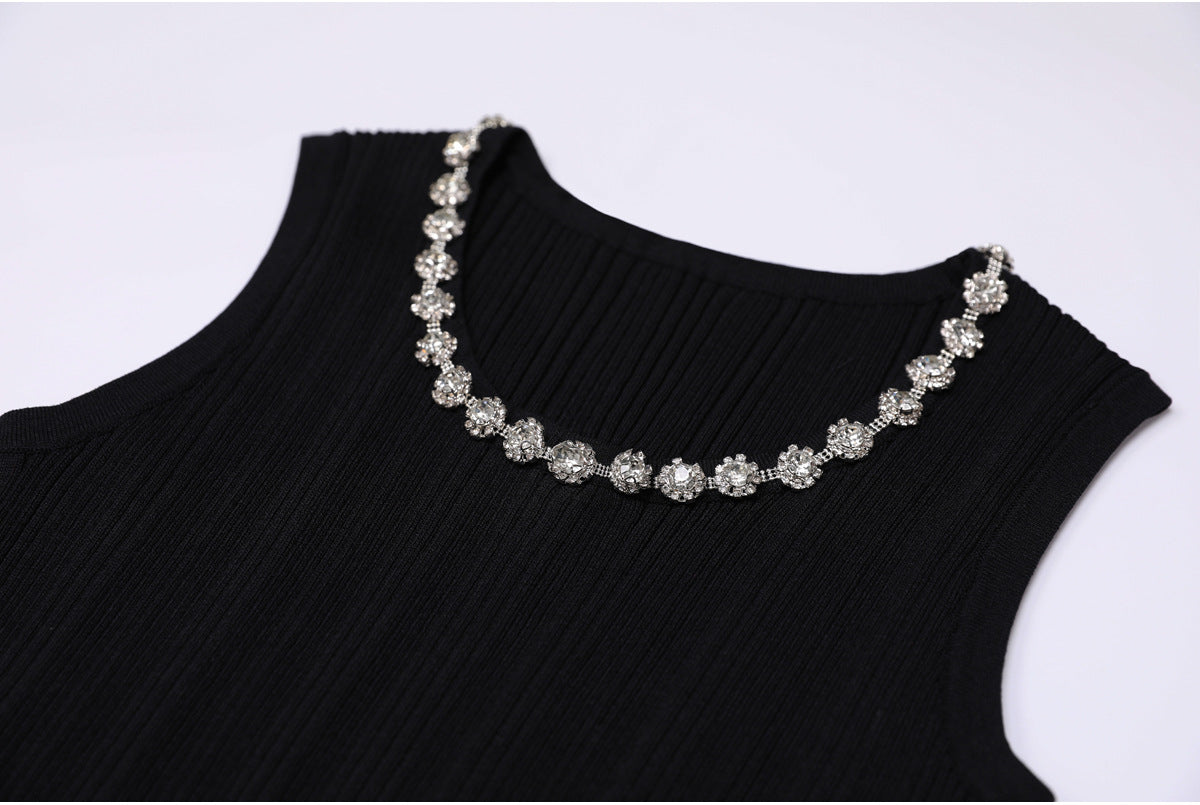 Spliced Bead Elegant Dress