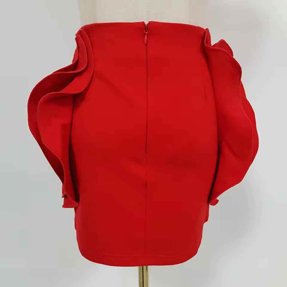 3D Flower Mini Skirt