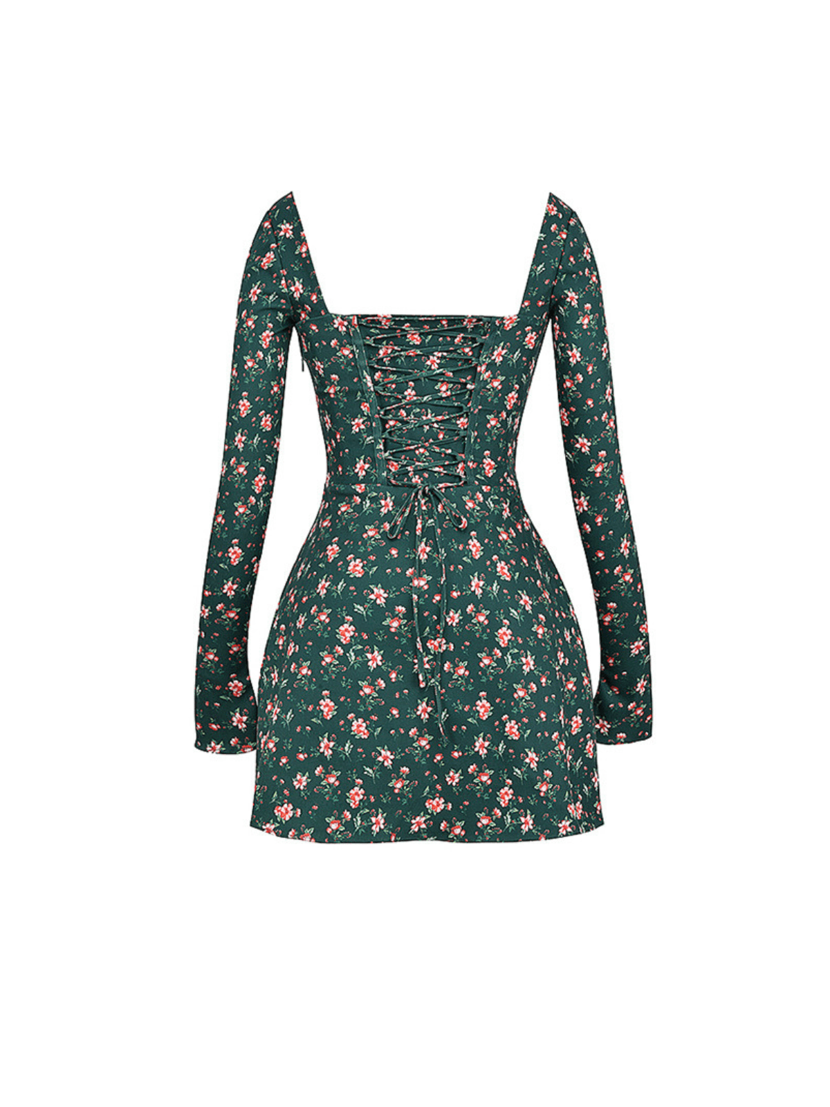 Floral Lacing Mini Dress - REBECATHELABEL