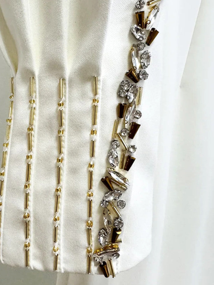 Cape Long Sleeve Embellished Maxi Dress