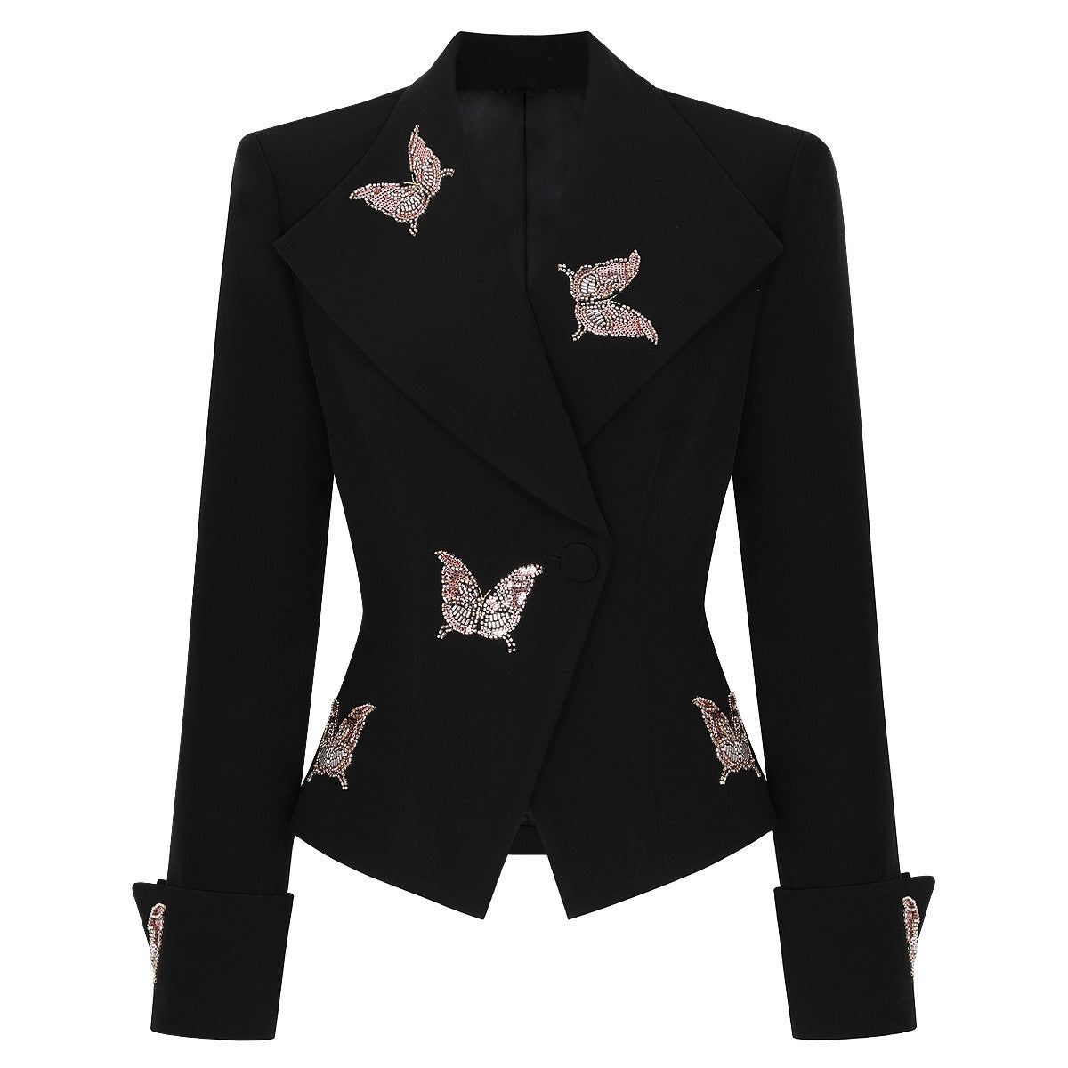 Beading Sequined Butterfly Pattern Jacket