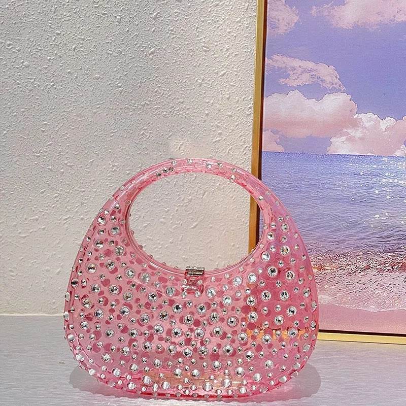 Clear Embellished Bag - REBECATHELABEL