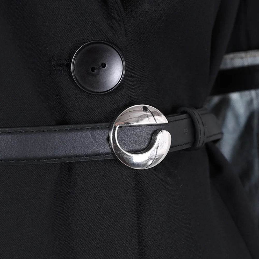 Contrast Patchwork Denim Trench Coat - REBECATHELABEL