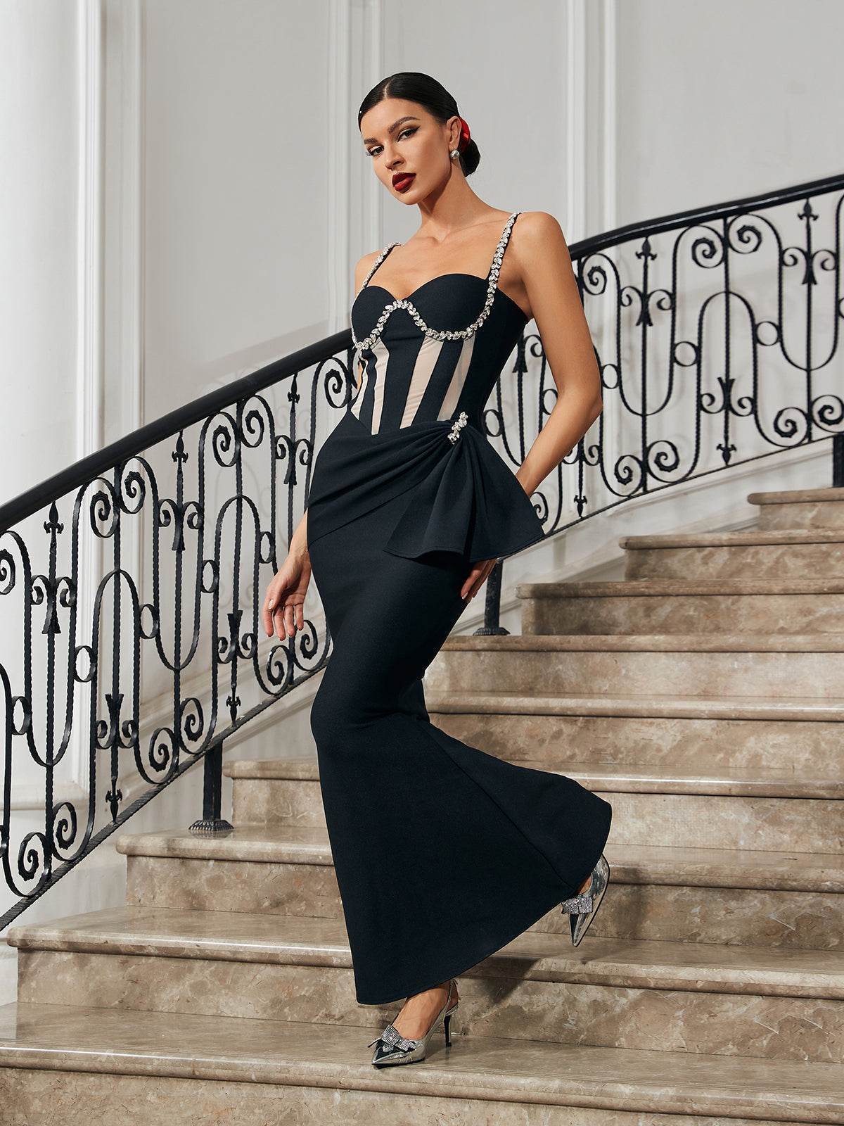 Crystal Mermaid Bandage Dress - REBECATHELABEL