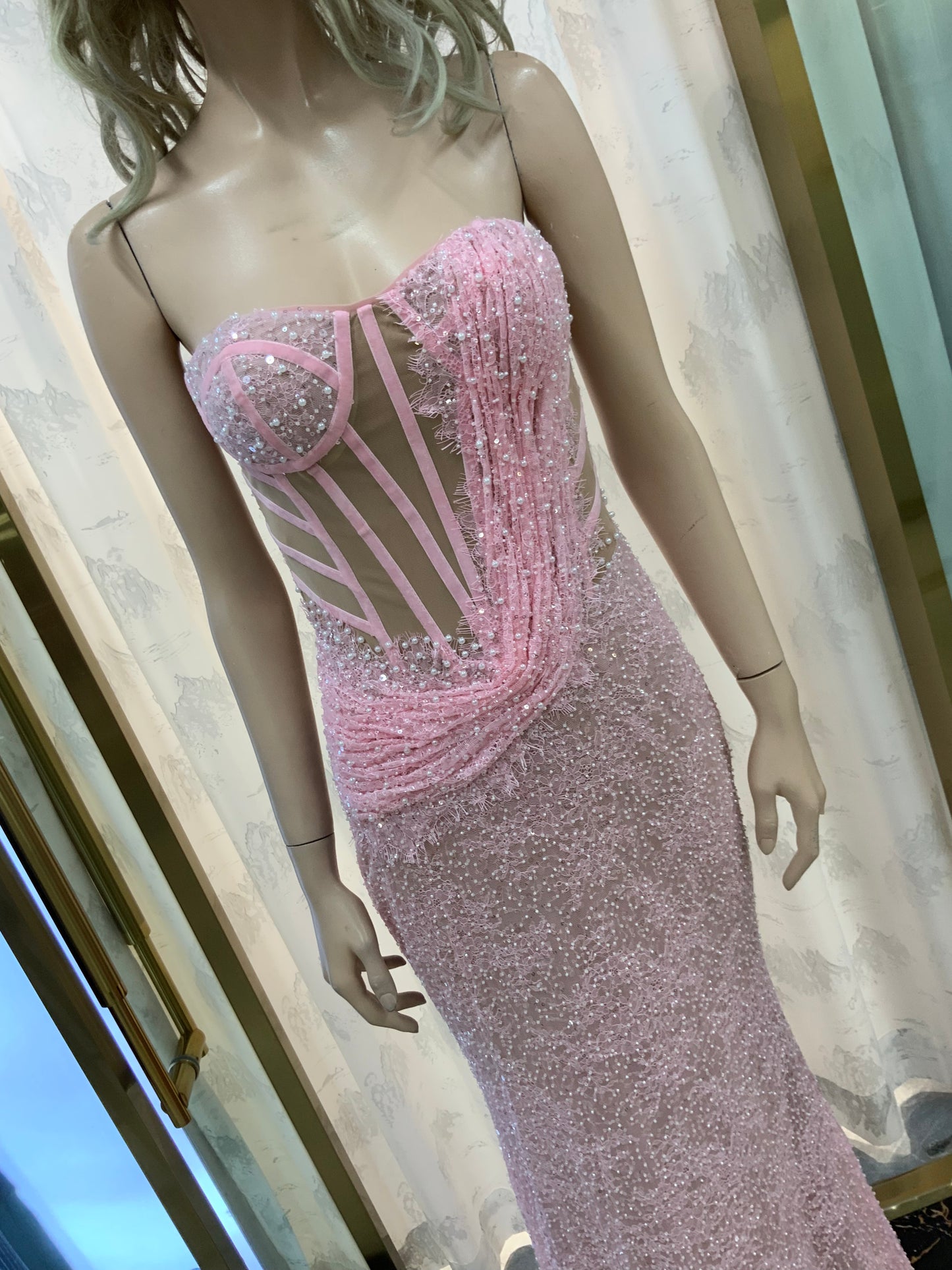 Rebecca pink maxi dress