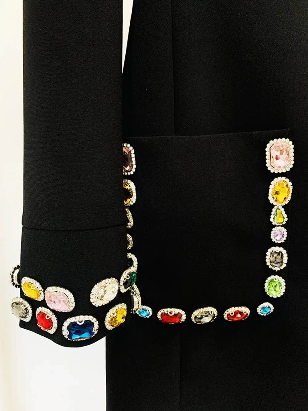 Diamond Round Neck Long Sleeve mini dress - REBECATHELABEL