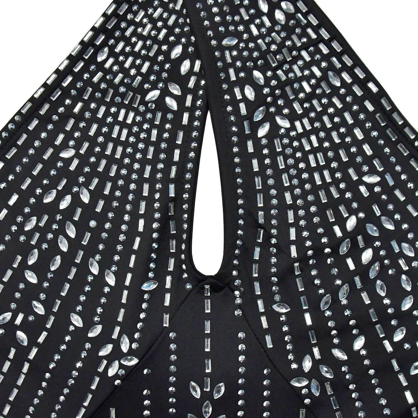 Rhinestone Sleeveless Halter Trousers Jumpsuit - REBECATHELABEL