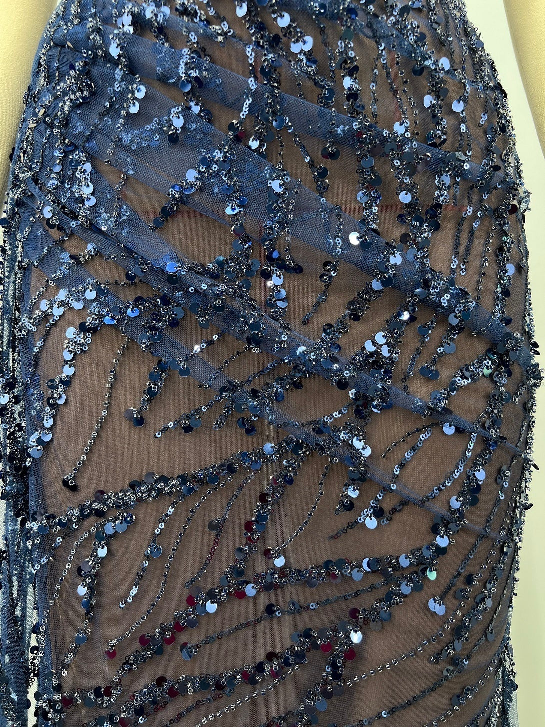 One Shoulder Sleeveless Sequin Sheer Mesh Split dress