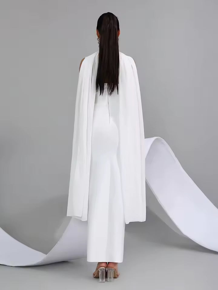 Ribbon Strapless Bandage Long Dress