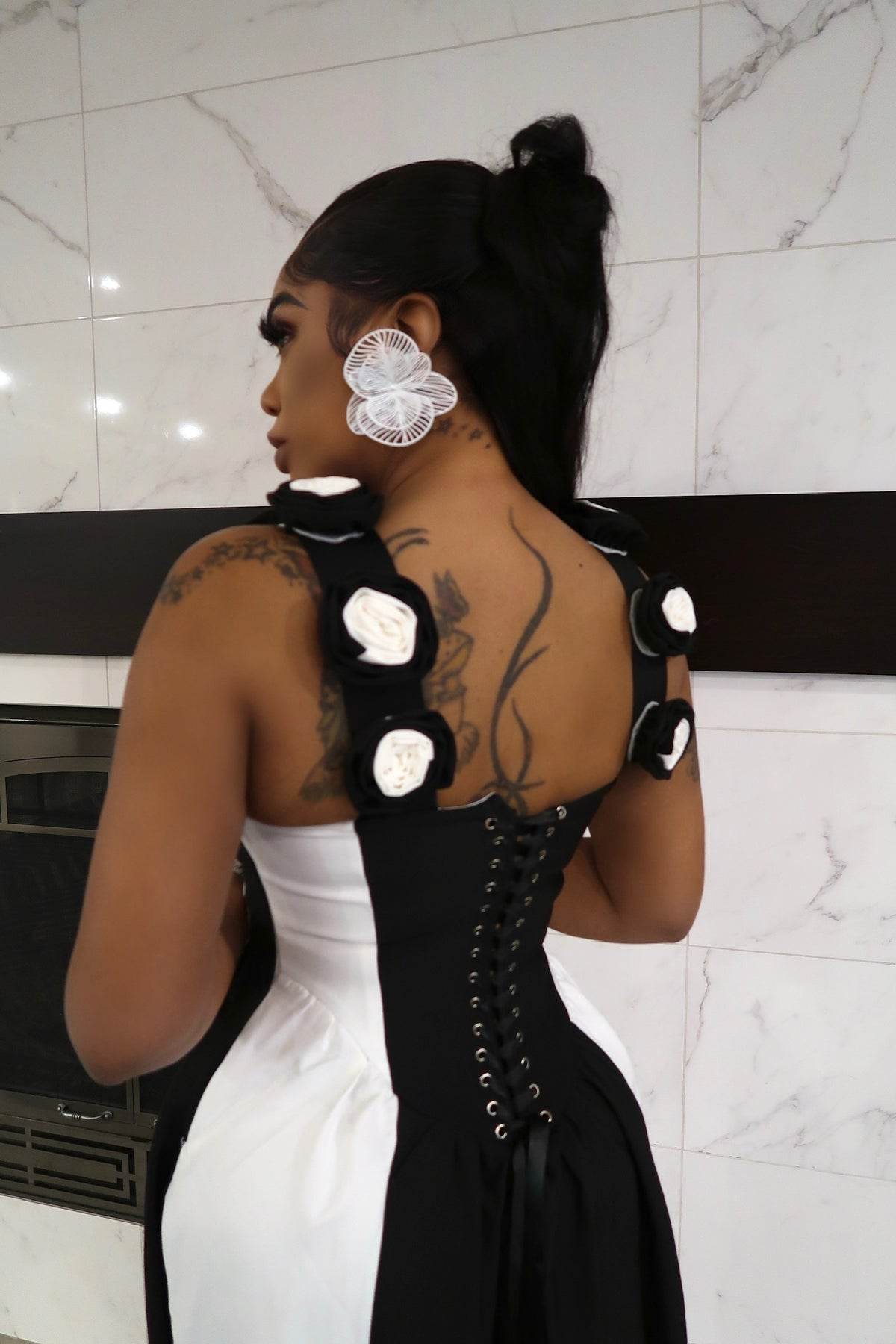 Lala bandage long slit dress - REBECATHELABEL