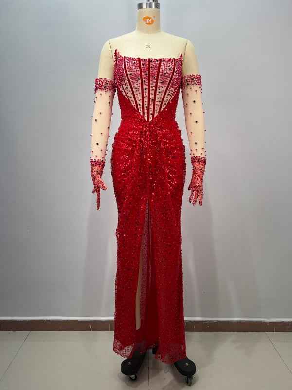 Crimson Desire Couture Gown