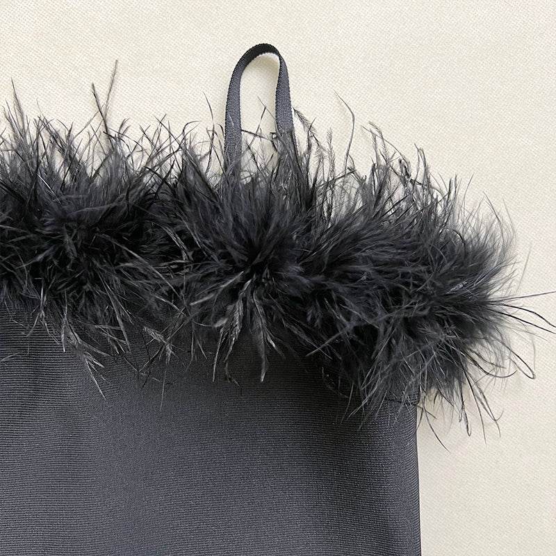 Genaida feather dress - REBECATHELABEL