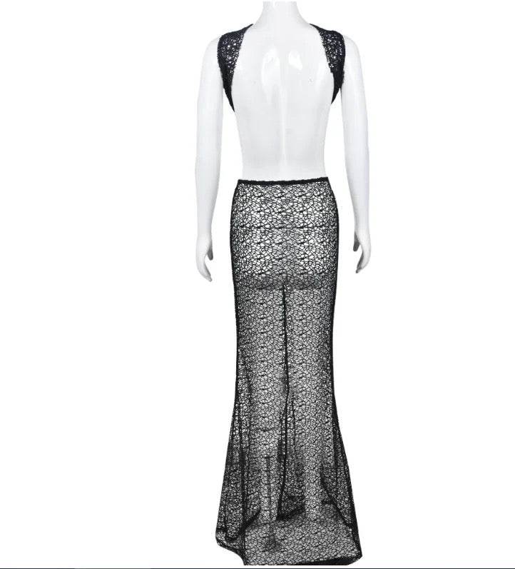 Hollow Cross Backless dress - REBECATHELABEL