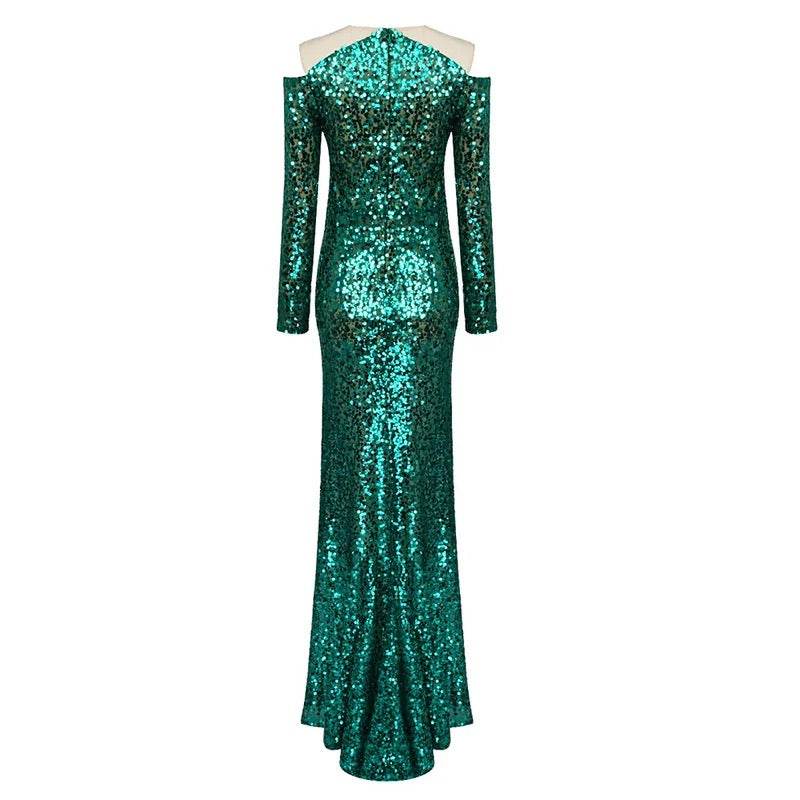 Kadesha sequin floor length dress - REBECATHELABEL