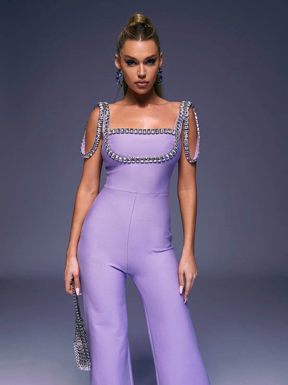 Kim Crystal Bandage Jumpsuit - REBECATHELABEL