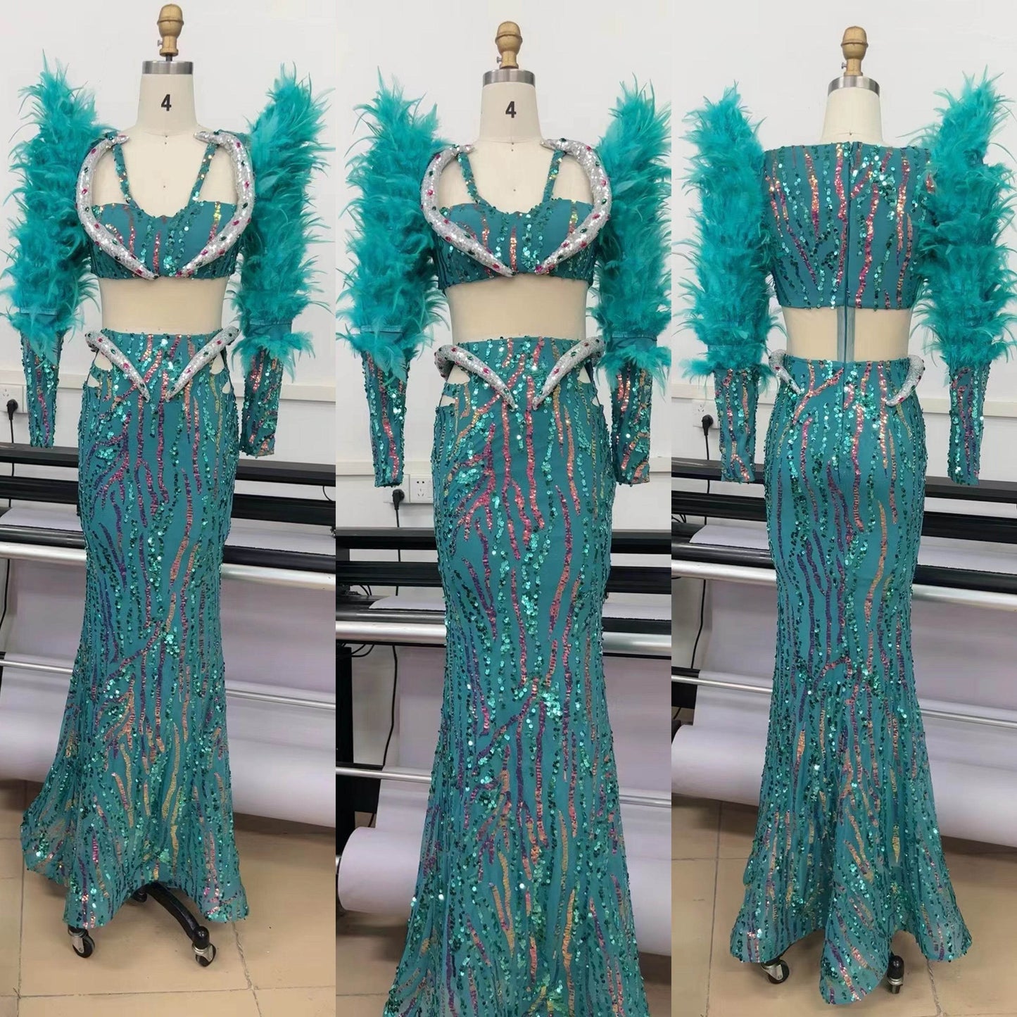 Liane feather set - REBECATHELABEL