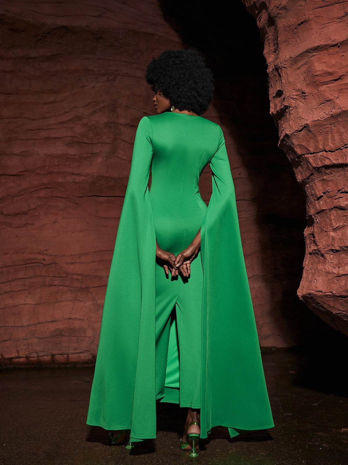 Long Sleeve Cutout Maxi Dress - REBECATHELABEL