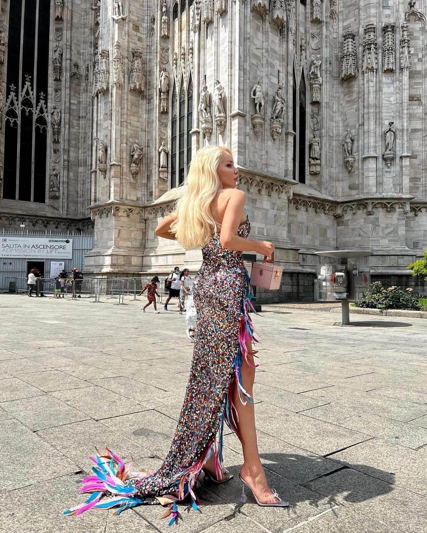 Majo feather dress - REBECATHELABEL