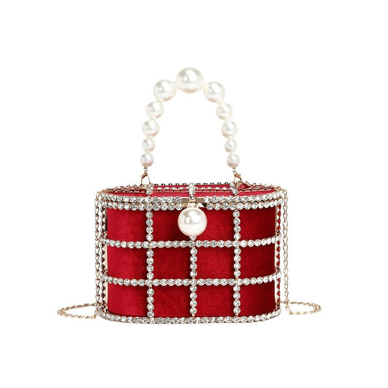 Pearl Tote Spring Chain Shoulder Crossbody Box Bag