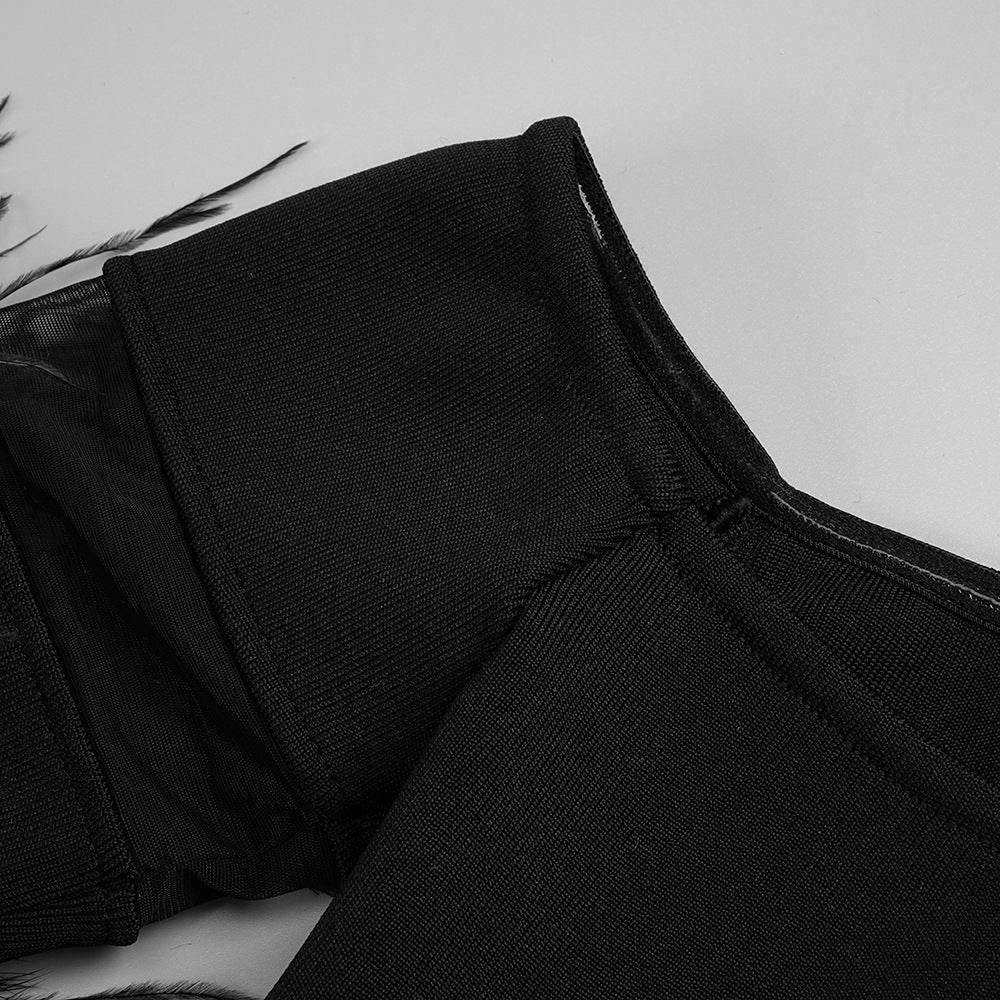 Off The Shoulders Bandage Dress - REBECATHELABEL