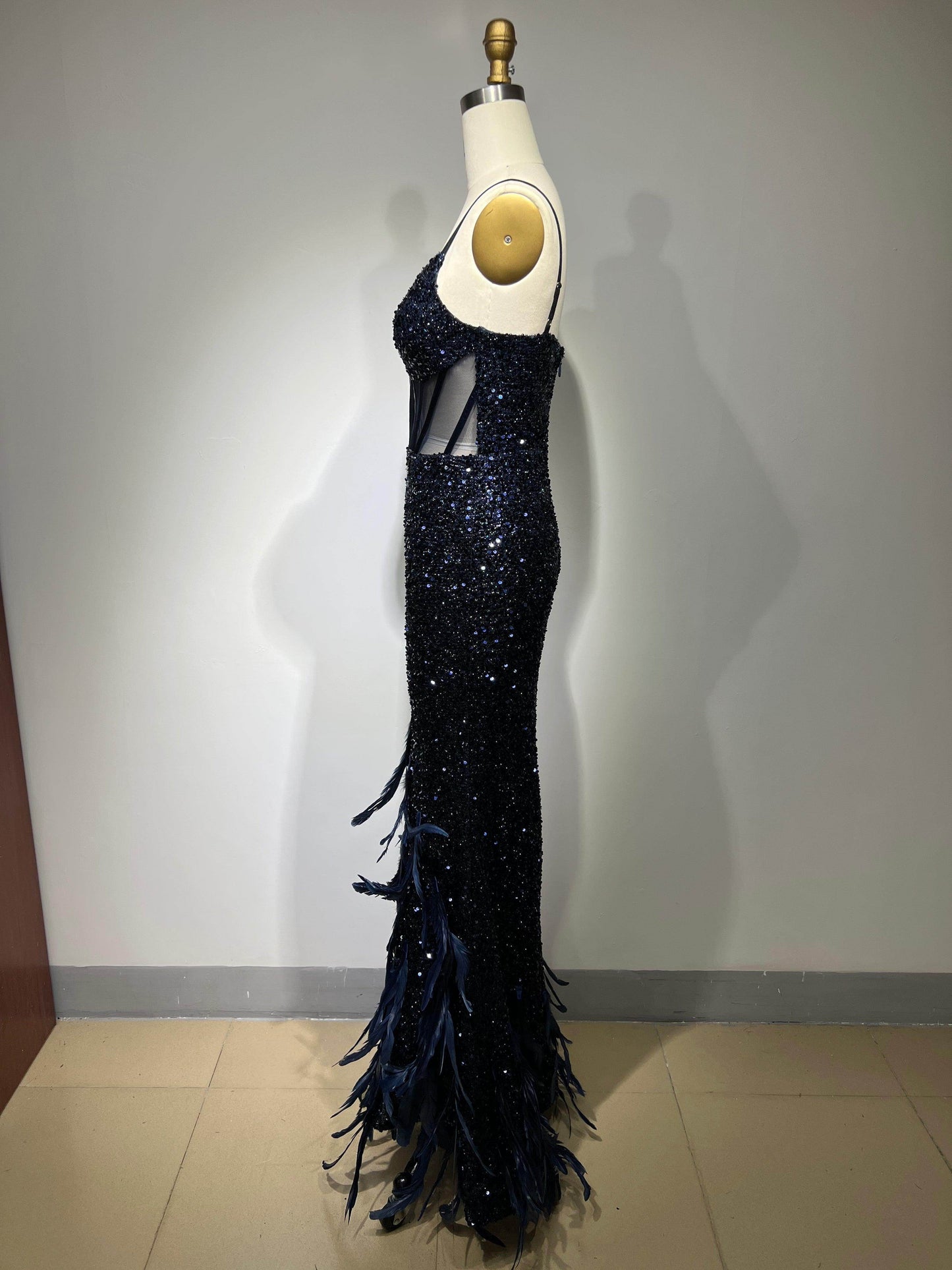 Paradise sequin feather dress - REBECATHELABEL