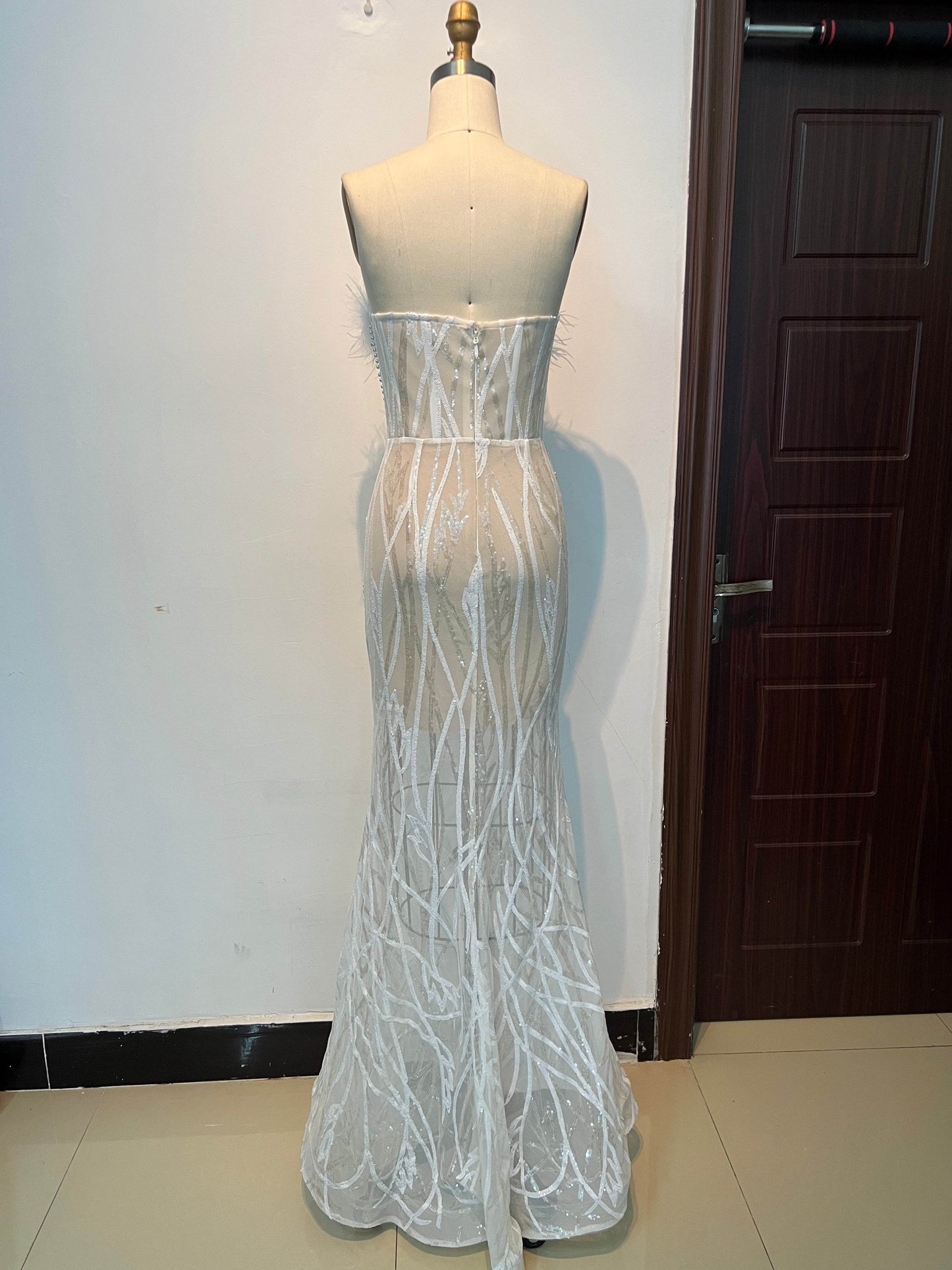 Posha feather maxi dress - REBECATHELABEL