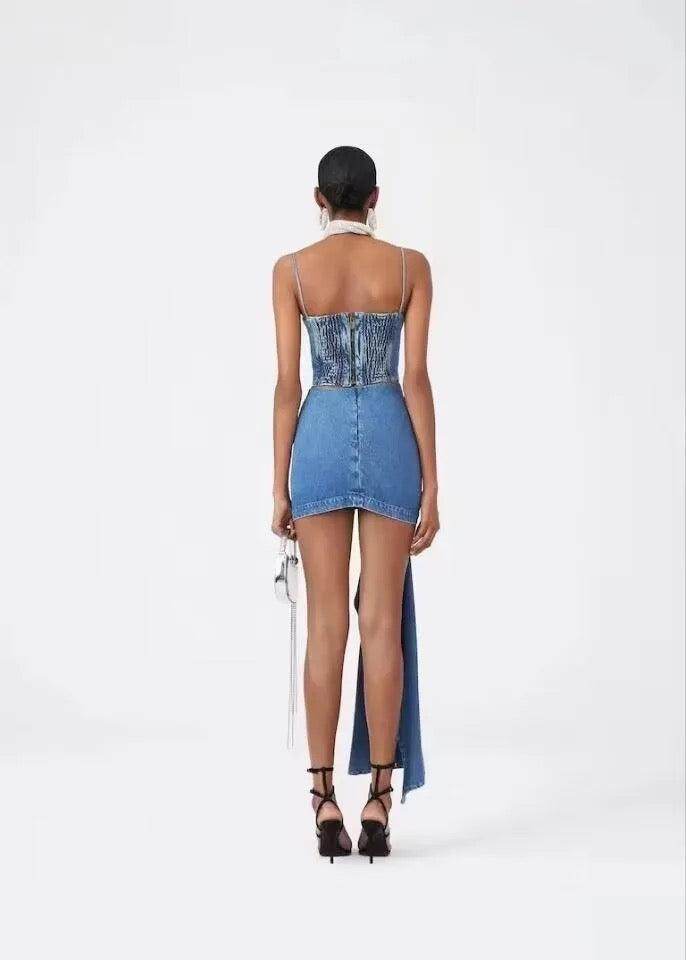 Rona denim skirt set - REBECATHELABEL