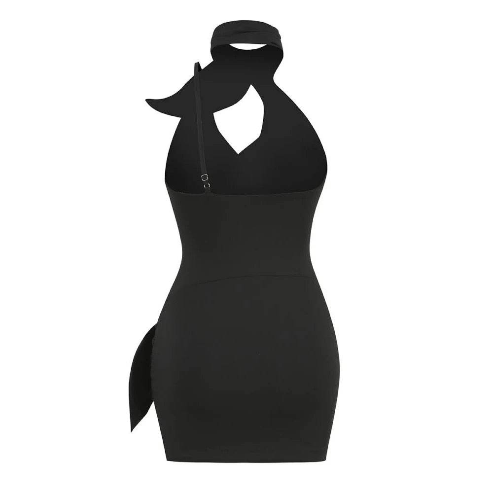 Sexy Sleeveless Backless Tight Mini Dress - REBECATHELABEL