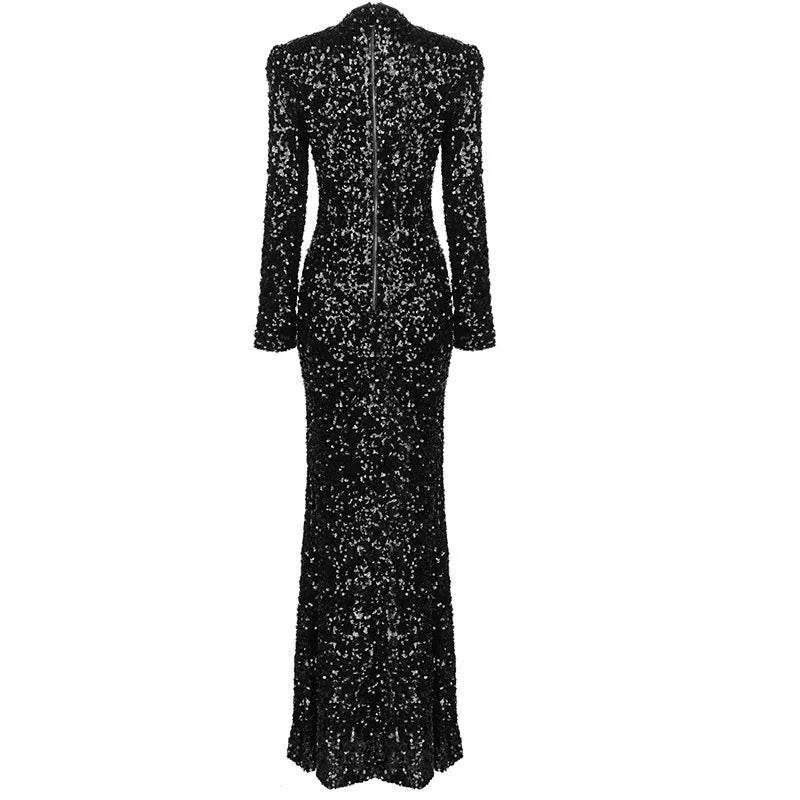 Shey sequin floor length dress - REBECATHELABEL