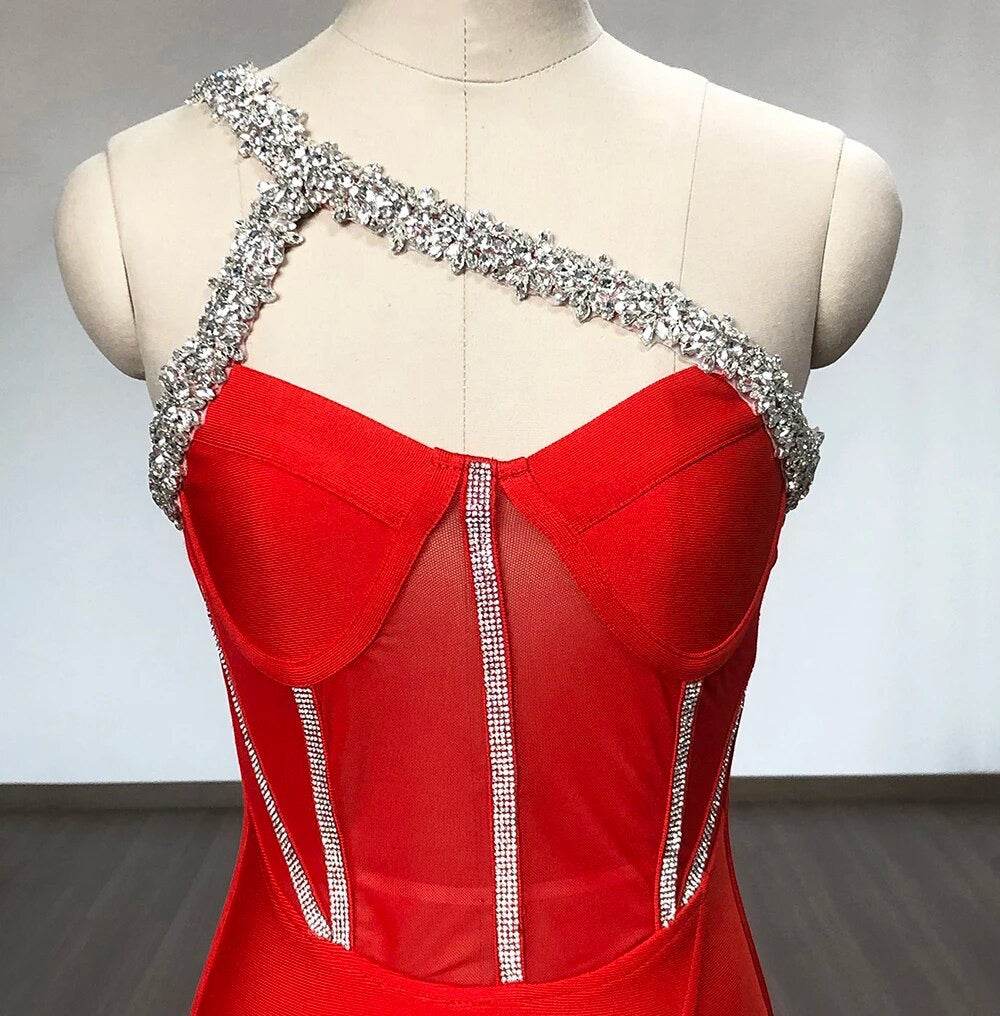 Terisa rhinestones dress - REBECATHELABEL