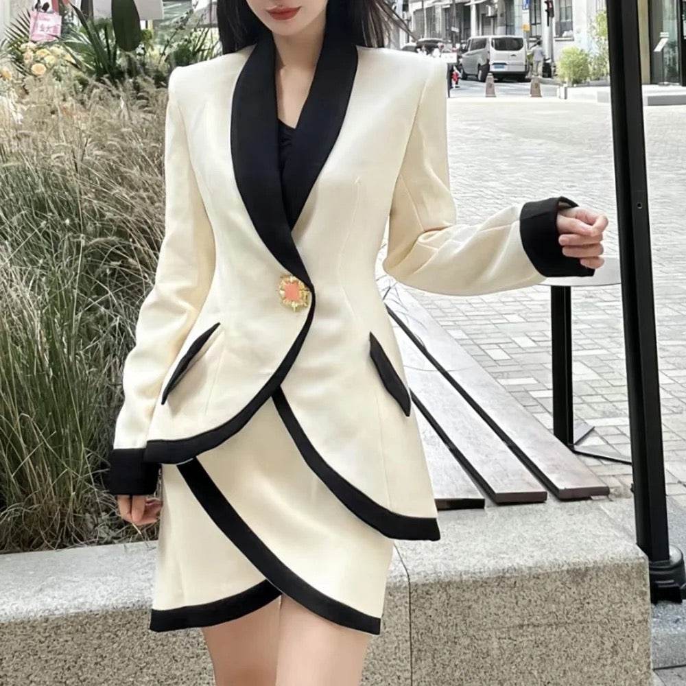 Toni Patchwork Blazer Set - REBECATHELABEL