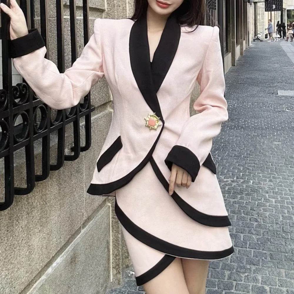 Toni Patchwork Blazer Set - REBECATHELABEL