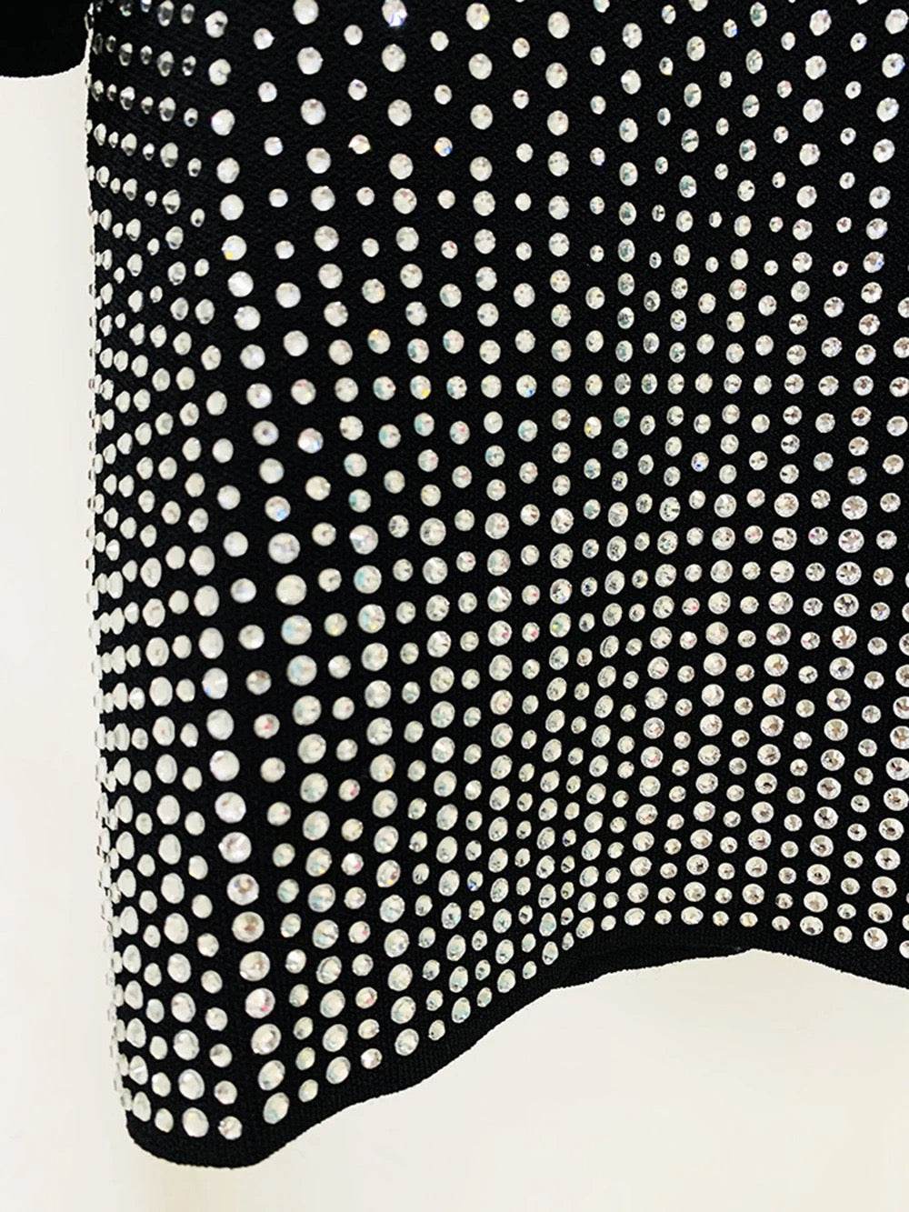 V-neck Long Sleeve Tight Diamond dress - REBECATHELABEL