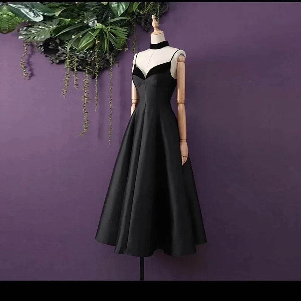 V-neck Open Back A-line dress - REBECATHELABEL