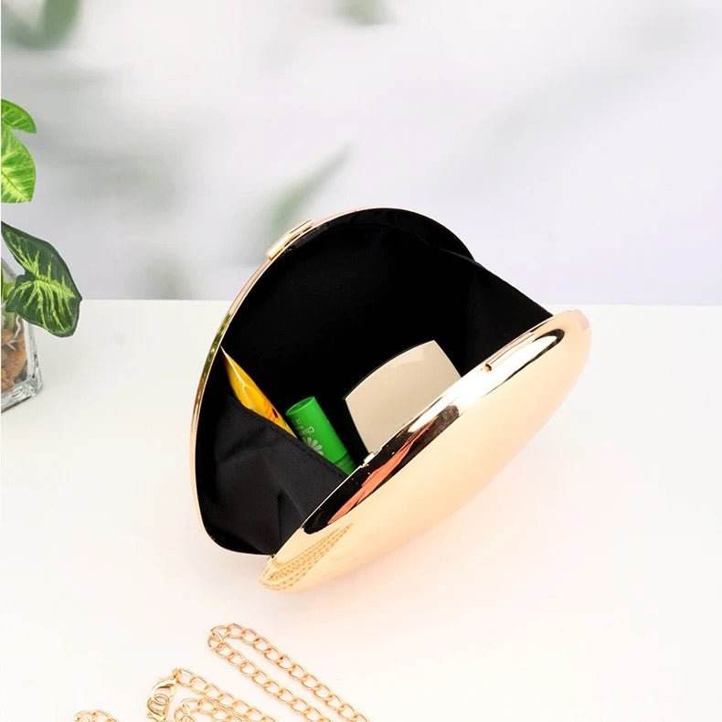 Acrylic Shining Shoulder Bag Metal Feeling Goose Egg Box Bag - REBECATHELABEL